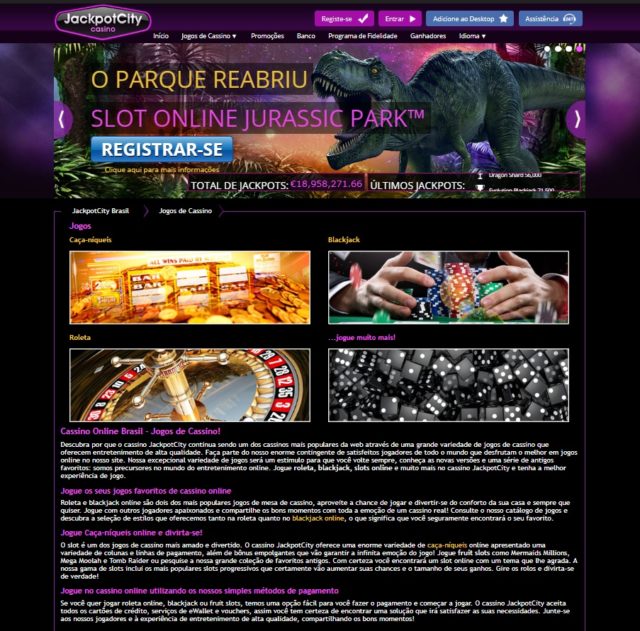 Jackpot city casino- jogos para jogar