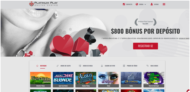 Platinum play casino online para apostadores brasileiros